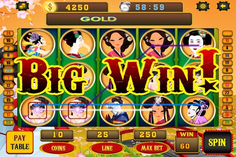 Geisha Casino - Play Free Slot Machines - Bet & Win Fun Slots Games! screenshot 2