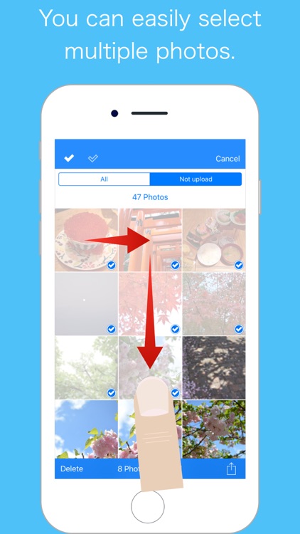 Upload photos to the cloud and Delete -WarpPoint-