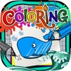Coloring Book : Painting Pictures on Sea Animals for Kids Pro