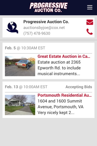 Progressive Auctions screenshot 2