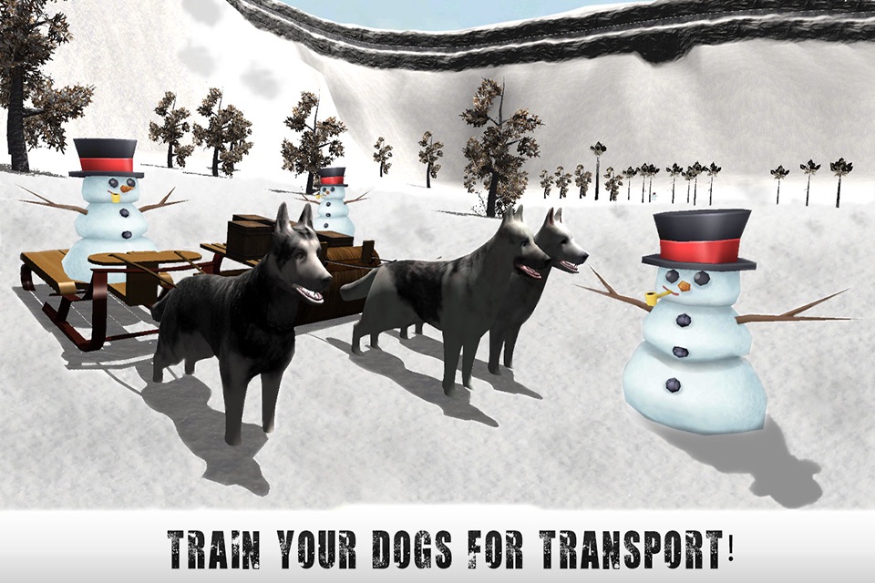 Winter Snow Dog Sledding Ski Simulator 3D screenshot 4