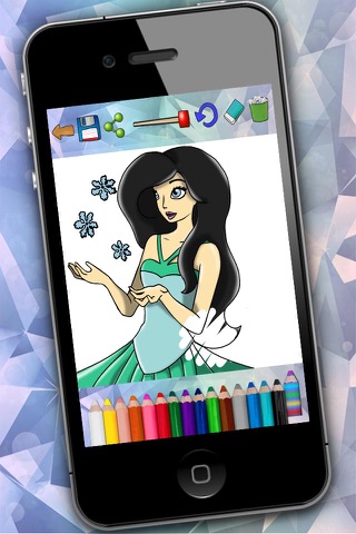 Paint magic ice princesses – coloring book for girls - Premium screenshot 4