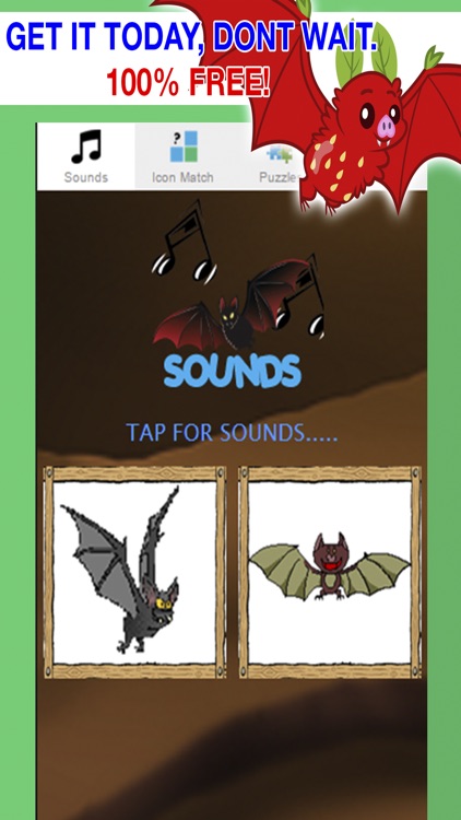 Vampire Bat Games for Little Kids - Bloody Puzzles & Scary Sounds