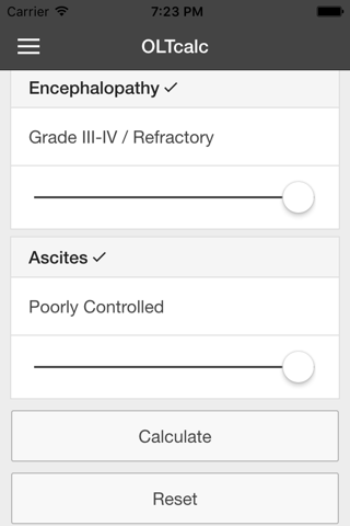 OLTcalc screenshot 2