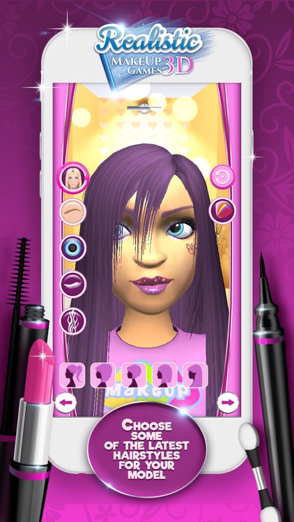 Realistic MakeUp Games 3D: Star Girl Hair Salon and Makeover