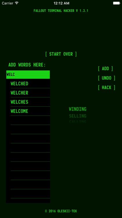 Terminal Hacker for Fallout game series