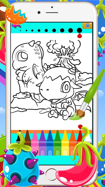 Coloring Books For Kids - Drawing Painting The Good Dragon Games