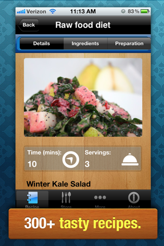 Raw Food Diet Pro - Healthy Organic Food Recipes and Diet Tracker screenshot 2