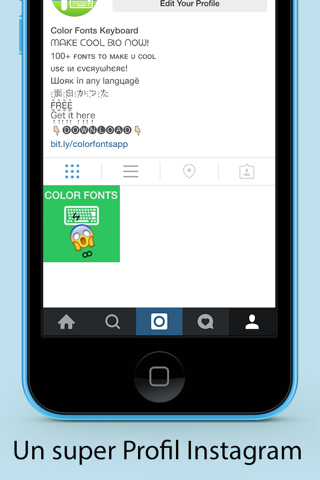 Color Fonts Keyboard: Cute Bio screenshot 4