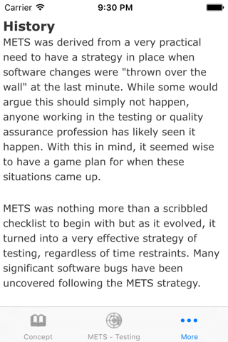 METS Testing Strategy screenshot 4