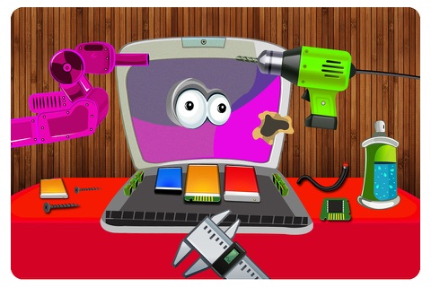 Laptop Repair Shop – cleanup & fix the computer in this mechanic game screenshot 3