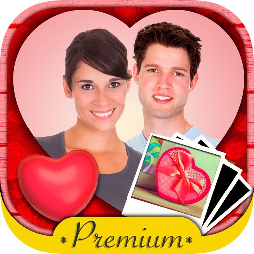 Valentine love frames Photo editor to put your Valentine love photos in romantic love frames - Premium icon