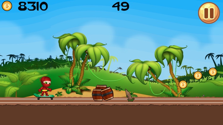 Ninja On Skateboard screenshot-3