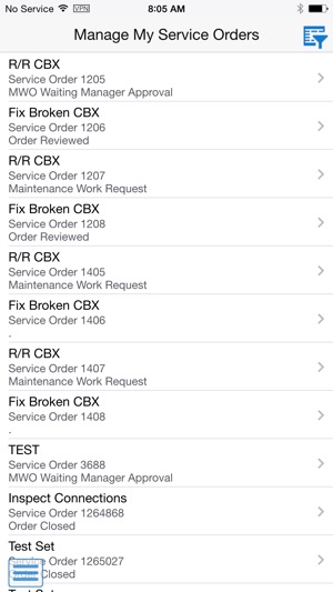 Manage My Service Orders Smartphone for 