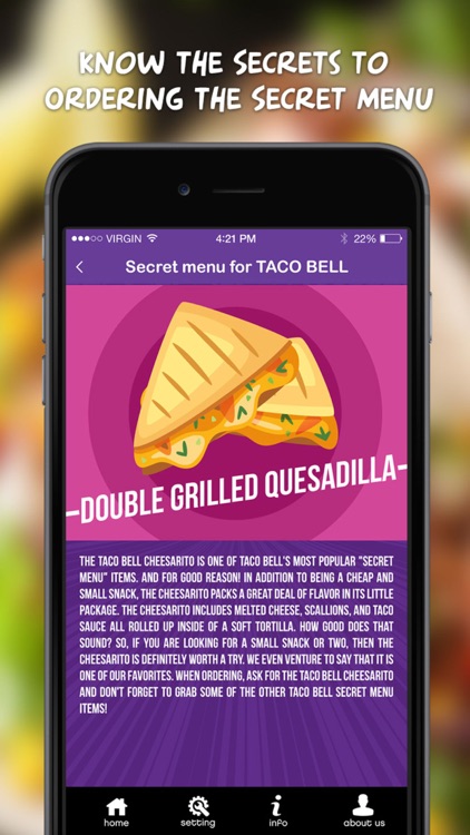 Secret Menu for Taco Bell