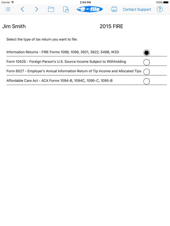 Taxsoftware FIRE for iPad