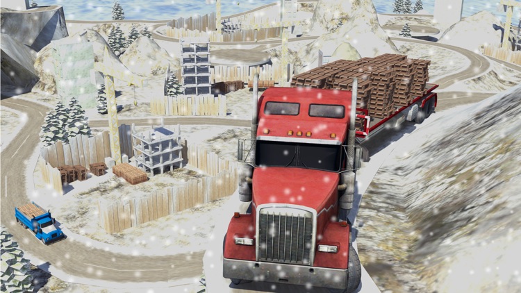 Winter Truck Driver Cargo Simulator Game screenshot-3