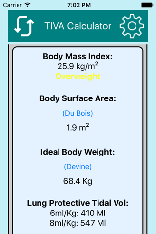 TIVA Calc screenshot 3