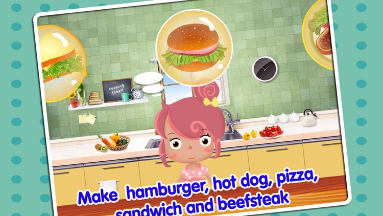 cooking time hamburger, hotdog, pizza, sandwich and beefsteak maker