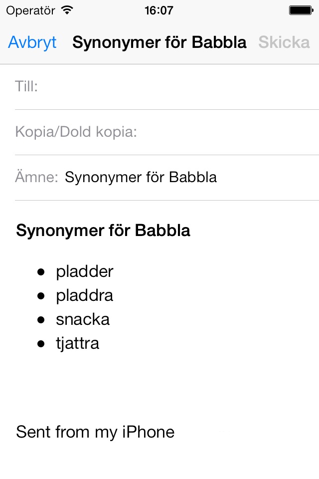 Svenska Synonymer screenshot 3