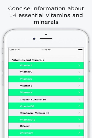 Essential Vitamins and Minerals Reference screenshot 2