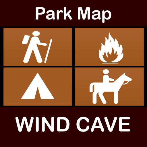 Wind Cave National Park : GPS Hiking Offline Map Navigator icon