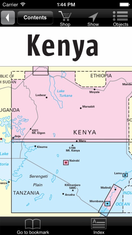 Kenya. Tourist map
