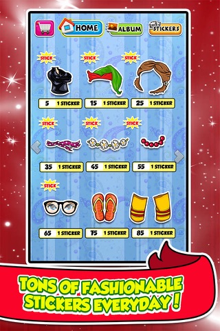 Christmas Sticker Dress Up Salon - little baby santa & emoji makeup games for girl kids! screenshot 4