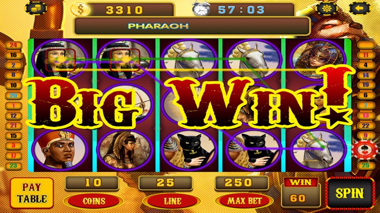 Pharaoh Caesars Slots - Play Slot Machine Golden Pyramid Casino Free! screenshot-4