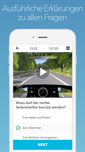 Motorrad 125ccm Führerschein: offizielle Fragen(圖3)-速報App