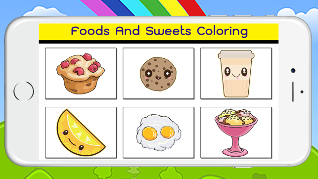 Favorite Foods and Sweets Coloring Pages