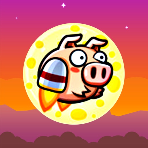 Pink Flappy Pig - Flying Like a Bird iOS App