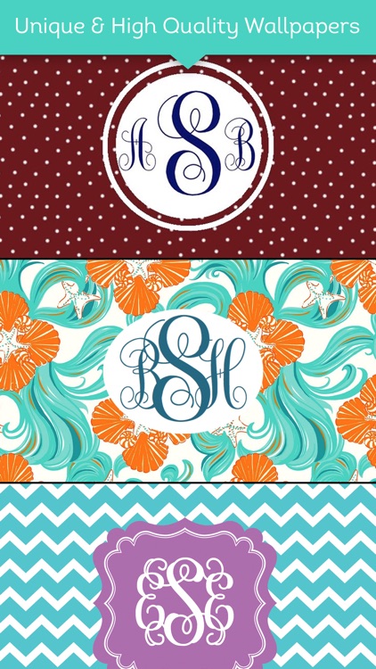 Free Preppy Monogram Wallpaper - Download in JPG