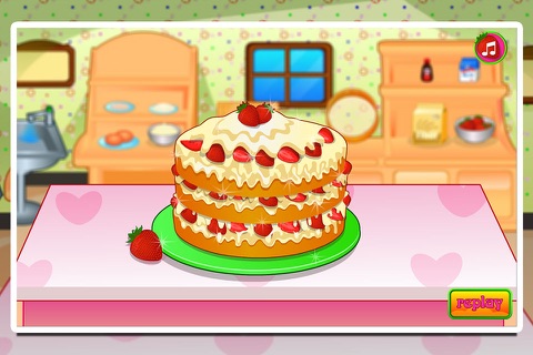 Cooking Games - delicious strawberry cake screenshot 2