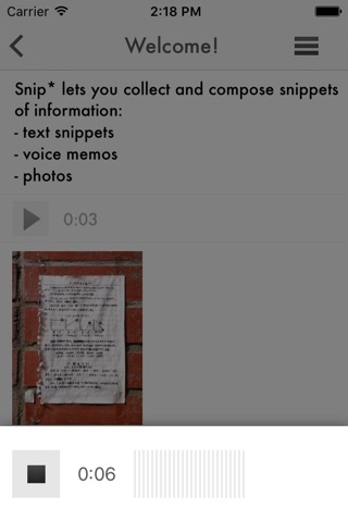 Snip* – Snippet Notebook for Text, Photos and Voice screenshot 4