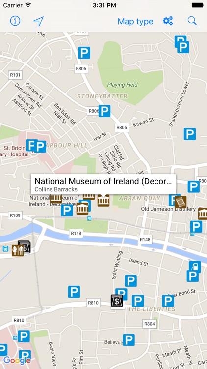 Leisuremap Ireland, Camping, Golf, Swimming, Car parks, and more