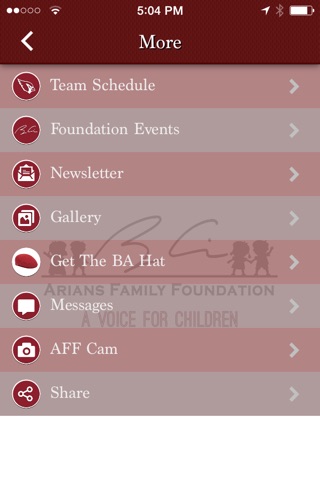 Arians Family Foundation screenshot 3