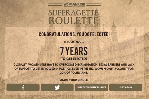 SUFFRAGETTE ROULETTE screenshot 4