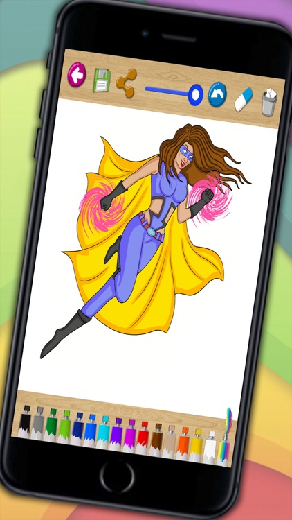 Drawing pages for painting superheroes – educative coloring book for children screenshot-4