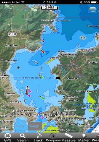 Boating Urugua to São Paulo - Brazil HD- offline nautical charts for cruising fishing sailing and diving screenshot 3