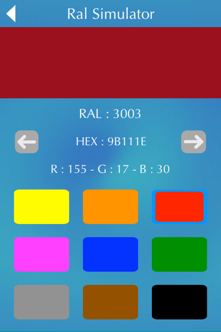 Paint Simulator and primary colors :  RYB - RGB - CMY - HEX - RAL screenshot 4