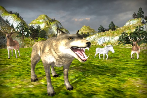 Angry Wolf Attack Simulator 3D - Wild Safari Animals Survival Game screenshot 3