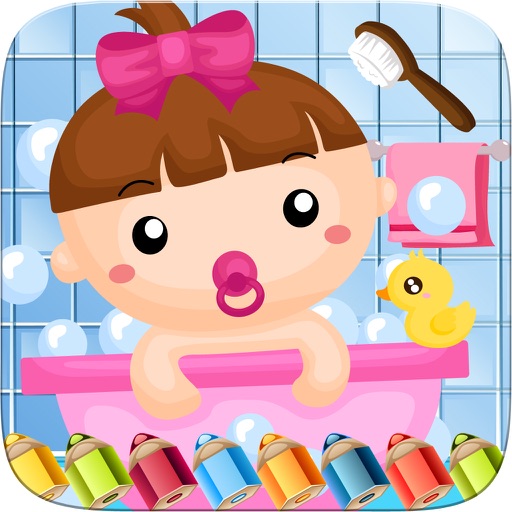 Little Babies Coloring Book World Paint and Draw Game for Kids Icon