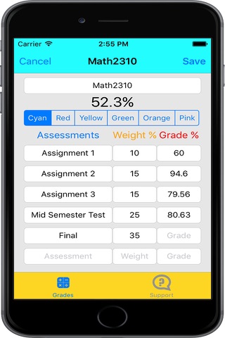 Golden Grades - Grade Calculator screenshot 3
