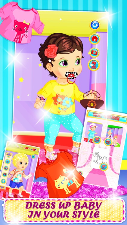 Mommy Baby Dress Up Room Design Painting: Game for kids toddlers and boys