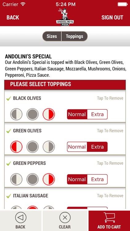 Andolini's Pizza screenshot-3