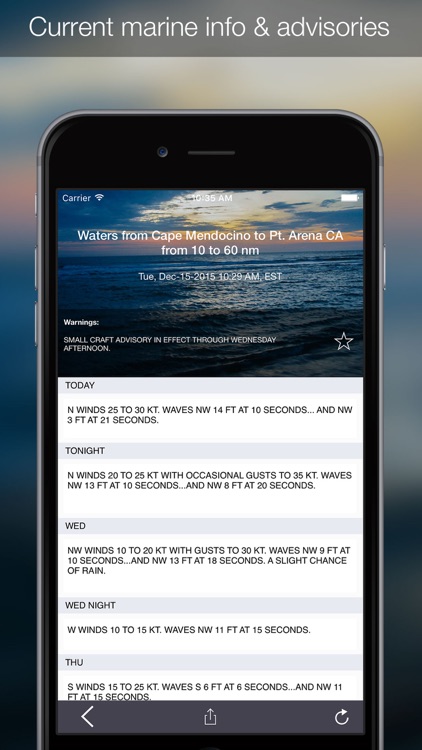 OutCast - Weather and NOAA Marine Forecasts