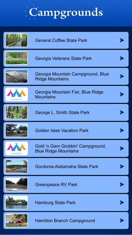 Georgia Campgrounds and RV Parks