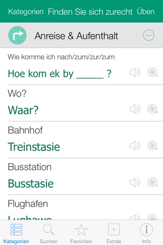 Afrikaans Pretati - Translate, Learn and Speak Afrikaans with Video Phrasebook screenshot 2