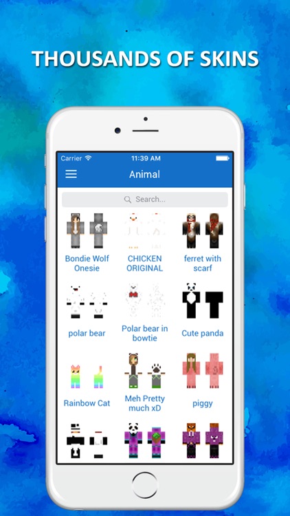 New Animal & Bird Skins for 2016 - Best Skins Collection for Minecraft Pocket Edition